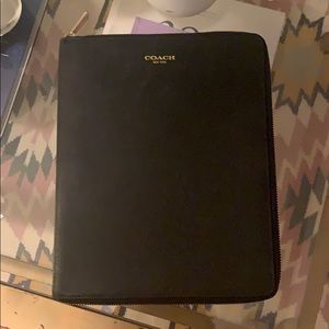 Coach Zip Around iPad Case (Black)